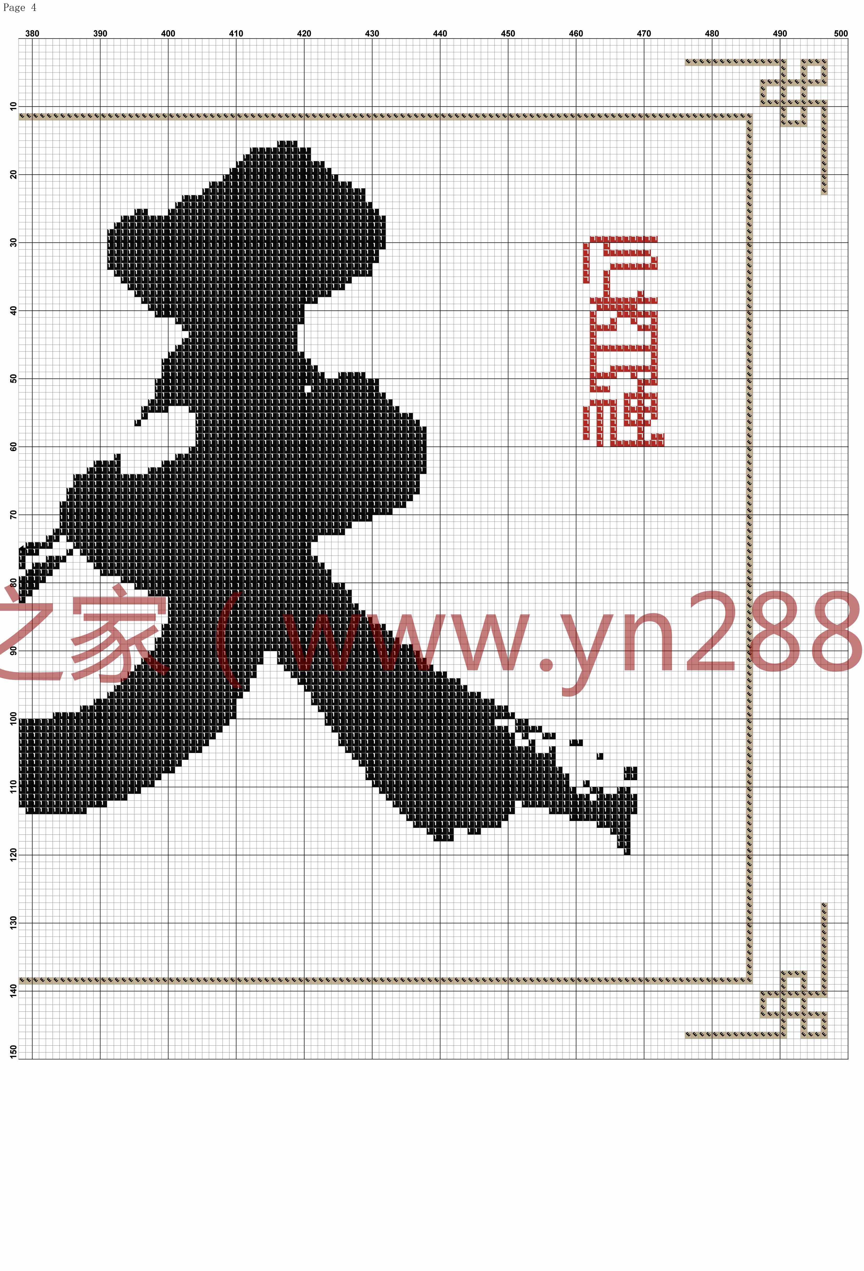 手工活外發(fā)加工天道酬勤的串珠壁畫(huà)圖紙展示(圖1)