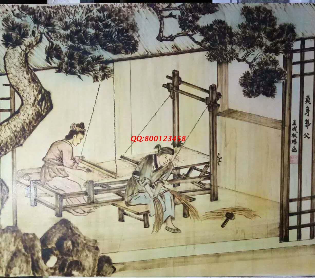 【民間手工藝品推介】邱縣傳統(tǒng)純手工烙畫，《二十四孝系列》預(yù)約定制，尺寸46*39cm