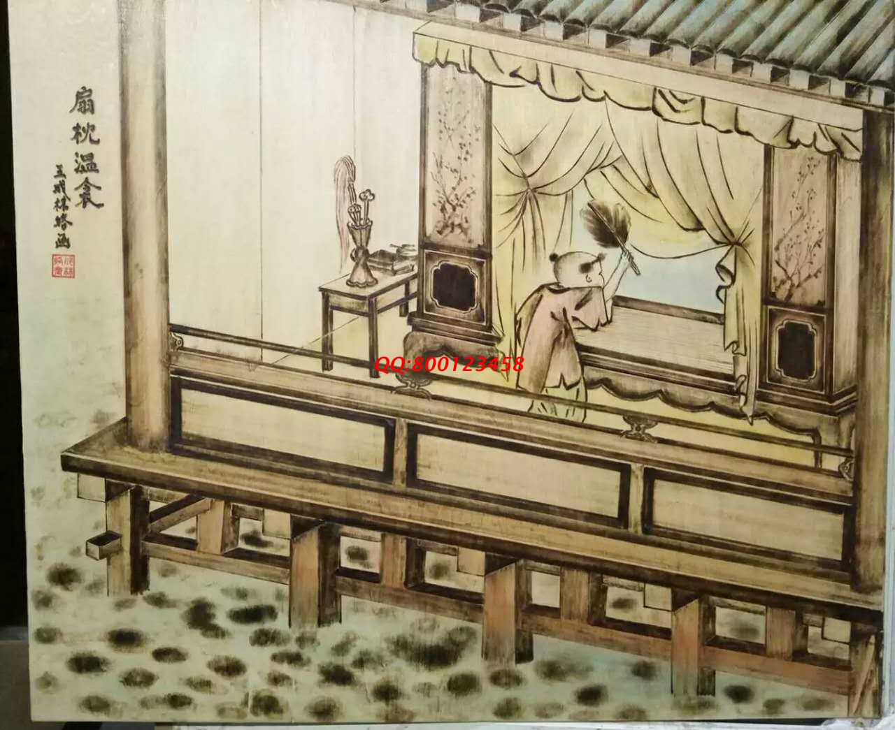 【民間手工藝品推介】邱縣傳統(tǒng)純手工烙畫，《二十四孝系列》預(yù)約定制，尺寸46*39cm