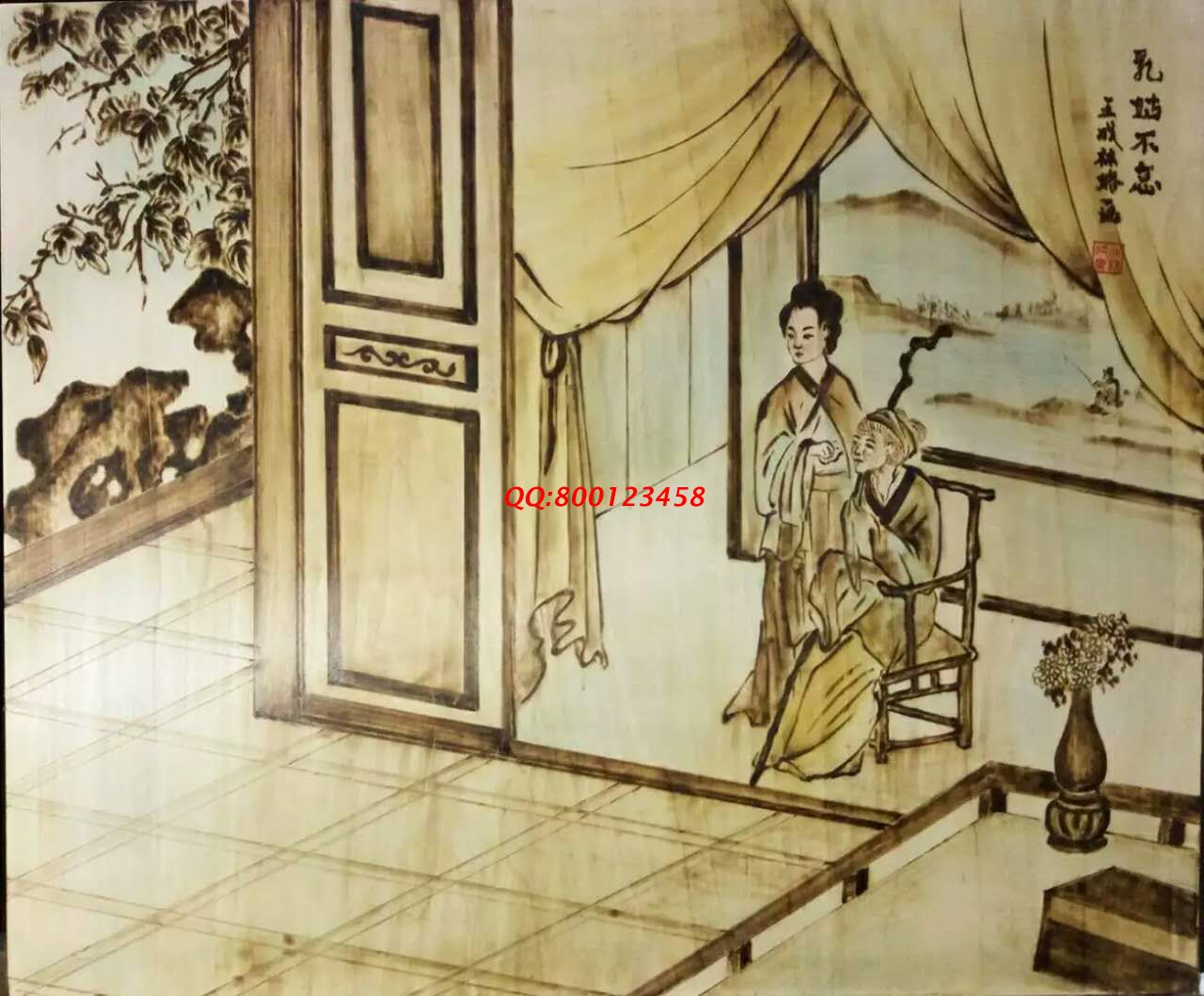 【民間手工藝品推介】邱縣傳統(tǒng)純手工烙畫，《二十四孝系列》預(yù)約定制，尺寸46*39cm