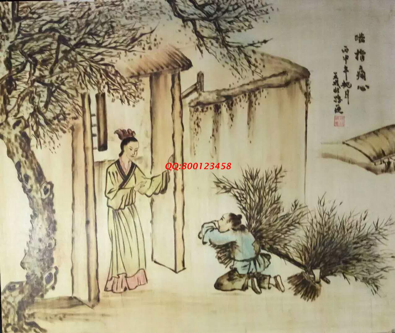 【民間手工藝品推介】邱縣傳統(tǒng)純手工烙畫，《二十四孝系列》預(yù)約定制，尺寸46*39cm
