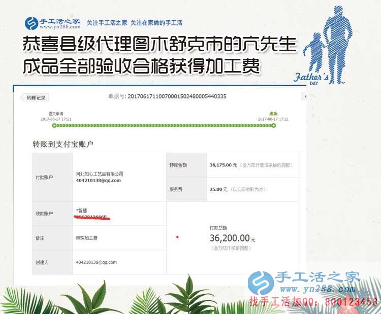  16326元到36200元只用了十四天，代理亢先生是怎樣做珠繡手工活外發(fā)加工創(chuàng)業(yè)賺錢？
