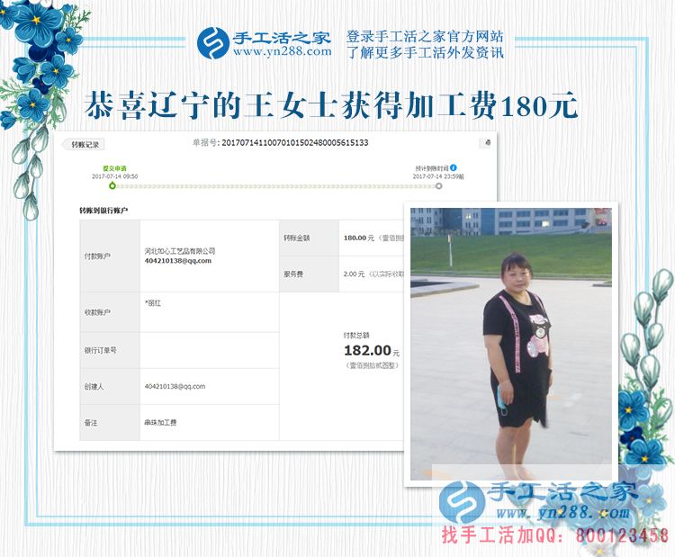 陪在父母身邊也掙錢，遼寧的王女士在老家堅持做手工活賺錢(圖1)