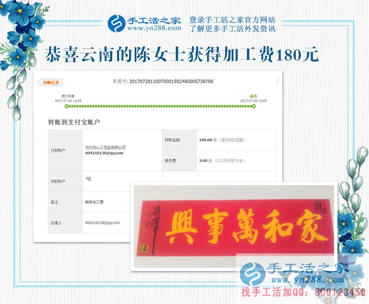 開服裝店的云南陳女士，堅(jiān)持做手工活賺錢，收益很好(圖1)