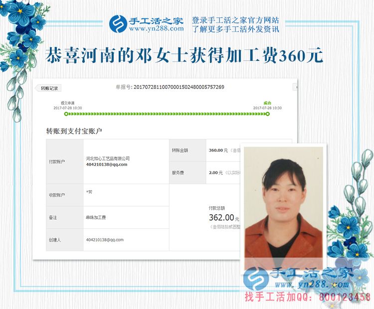 用雞蛋來(lái)核算我的手工活加工費(fèi)，我同意也很滿意(圖1)