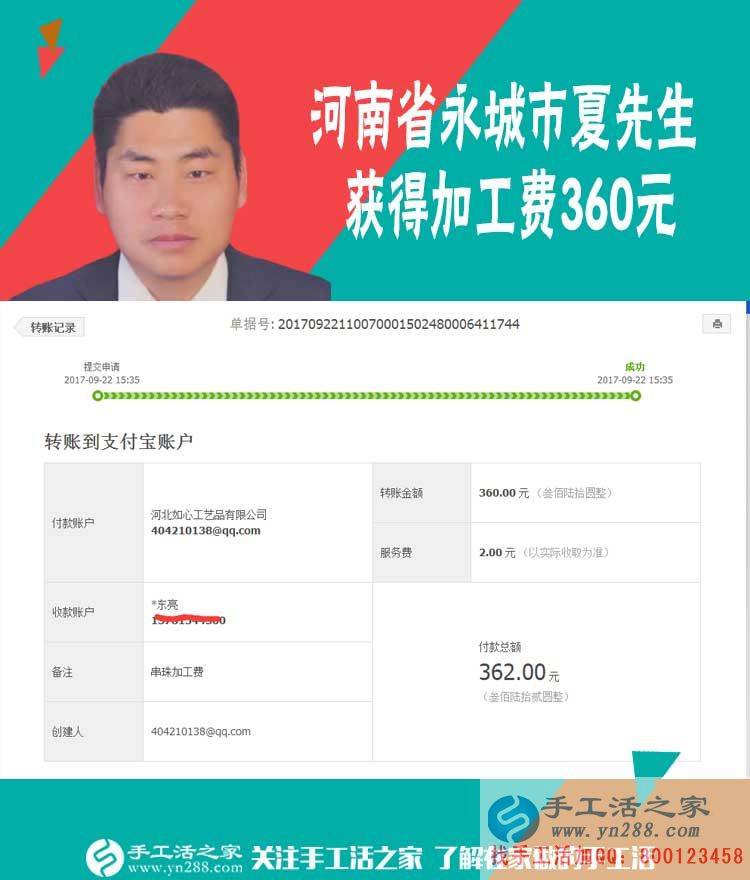 先從個(gè)人加工做起，再到組織人加工，河南永城夏先生下定決心要好好做手工活事業(yè)(圖1)