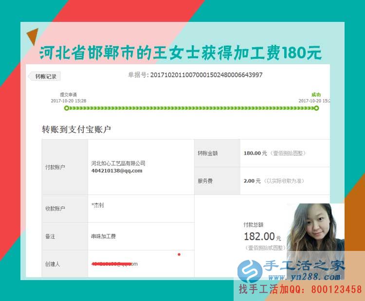 業(yè)務(wù)經(jīng)理的意外收獲，河北邯鄲美女王女士招商不成卻做起了手工活兼職賺錢(qián)(圖1)