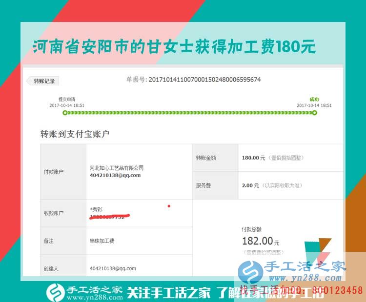就是這樣的偶然，讓河南安陽(yáng)甘女士不再出去找工作，而是在家里做手工活賺錢(qián)(圖1)
