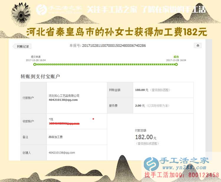 干凈，掙錢(qián)，不拖欠，不克扣，好！河北秦皇島農(nóng)民孫女士做手工活賺錢(qián)后這樣說(shuō)(圖1)