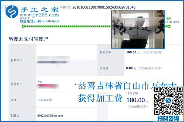 空閑時間有了，吉林白山萬女士在家里做外發(fā)手工活加工項目賺錢