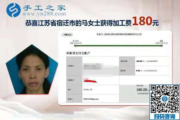 人沒(méi)有不想掙錢的，江蘇宿遷家庭婦女馬女士堅(jiān)持做手工活賺錢