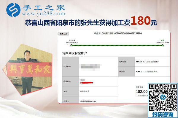 下班后干什么能掙錢？山西陽泉張先生找到正規(guī)手工活兼職