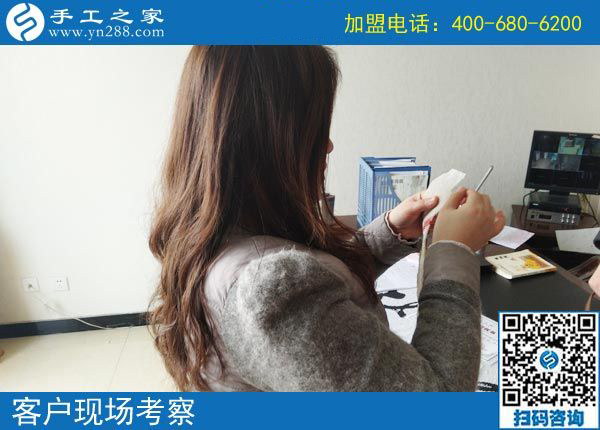 3月2日，可以帶回家做的手工活，沒有押金的手工活就是這里的珠繡手工，手工之家接待考察加工客戶剪影