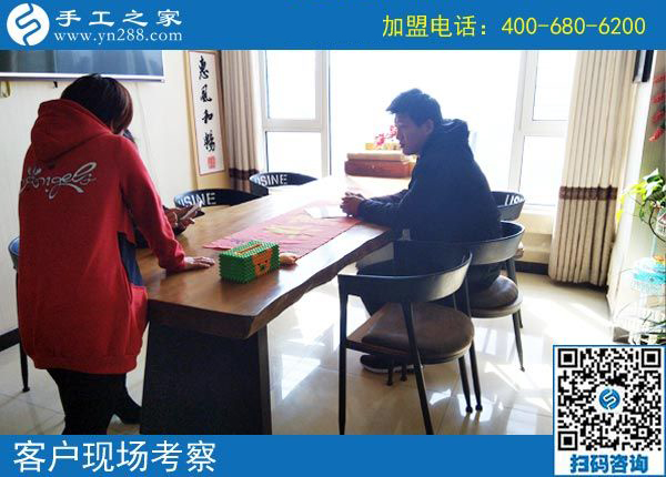 3月11日，可以寄到家做的手工活很好做，怎樣做的更快？手工之家接待考察加工客戶剪影