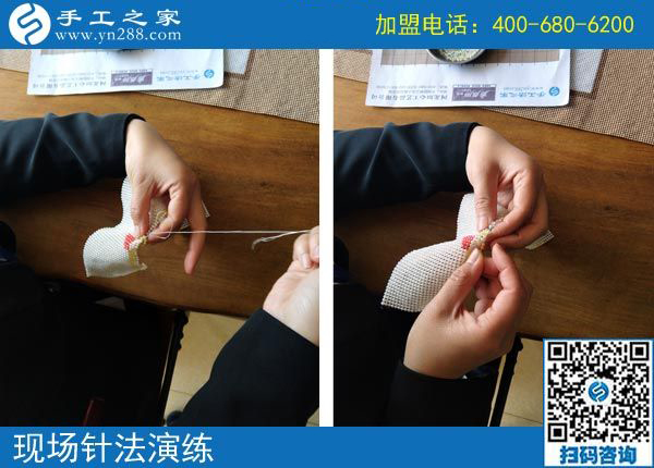 3月17日，想接正規(guī)廠家的手工活就選這里的珠繡免押金手工活，手工之家接待考察加工客戶剪影