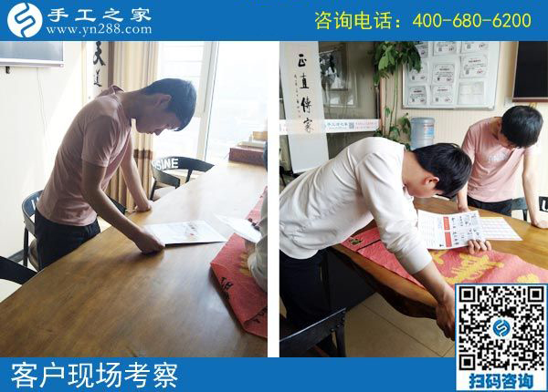 3月28日，正規(guī)供料的手工活，就是珠繡串珠外發(fā)手工活，手工之家接待考察加工客戶(hù)剪影