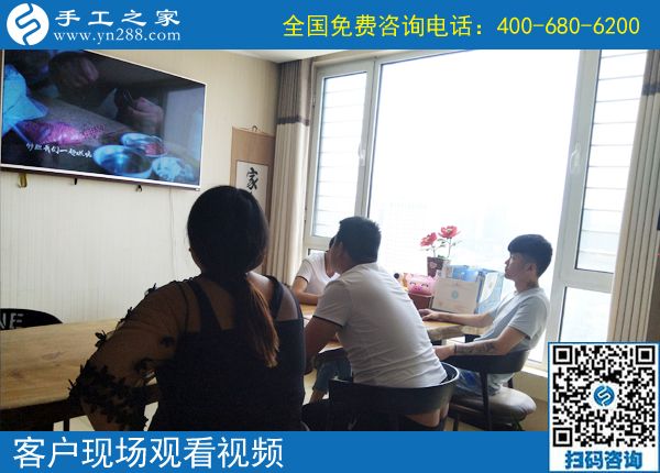 6月2日，正規(guī)供料的手工活，大家都選擇這里的珠繡，手工之家接待考察加工客戶剪影