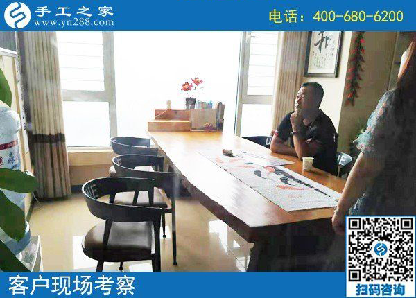 8月5日，把手工活帶回家做，外發(fā)手工活勵志珠珠繡是個好選擇，手工之家接待考察加工客戶剪影