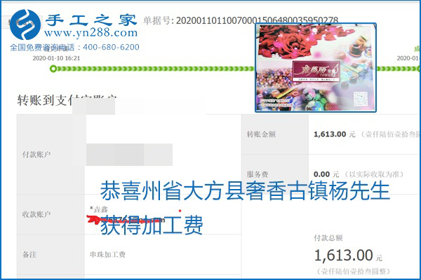 勵(lì)志珠珠繡手工活加盟項(xiàng)目加工費(fèi)怎樣結(jié)算？收入好嗎？