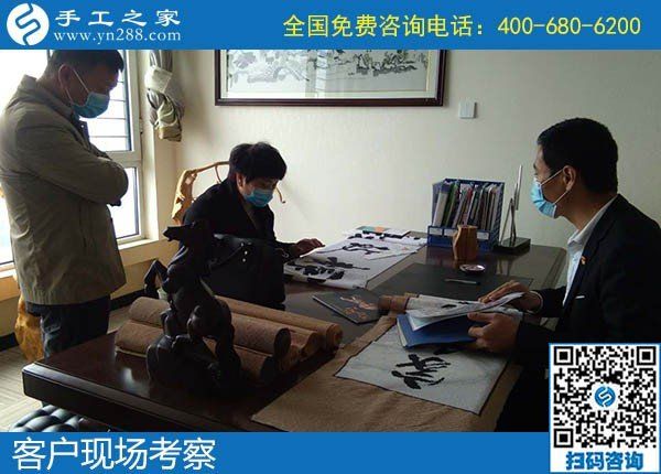 4月3日，代理手工活加工項目、真實可靠的外發(fā)手工活就選這里，手工之家接待考察加工客戶剪影