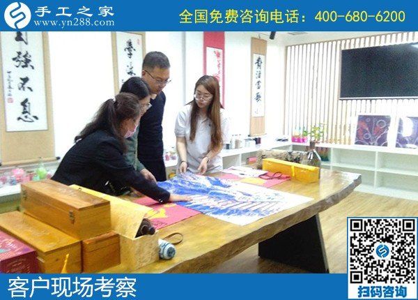 5月6日，代理手工活加工項目，正規(guī)外發(fā)手工活來料加工，選正規(guī)手工活勵志珠珠繡，手工之家接待考察合作加工客戶剪影
