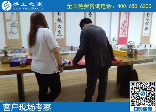 5月6日，代理手工活加工項目，正規(guī)外發(fā)手工活來料加工，選正規(guī)手工活勵志珠珠繡，手工之家接待考察合作加工客戶剪影