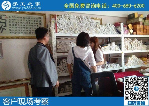 5月6日，代理手工活加工項目，正規(guī)外發(fā)手工活來料加工，選正規(guī)手工活勵志珠珠繡，手工之家接待考察合作加工客戶剪影
