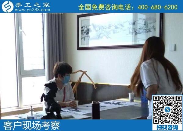 5月14日,拿回家做的手工活，正規(guī)加工回收手工活，選擇勵志珠珠繡，手工之家接待考察加工客戶剪影