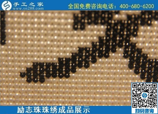 6月11日，可以拿回家做的手工活，在家做手工活掙錢，就選這個(gè)簡單好做長期穩(wěn)定的，勵志珠珠繡成品實(shí)拍