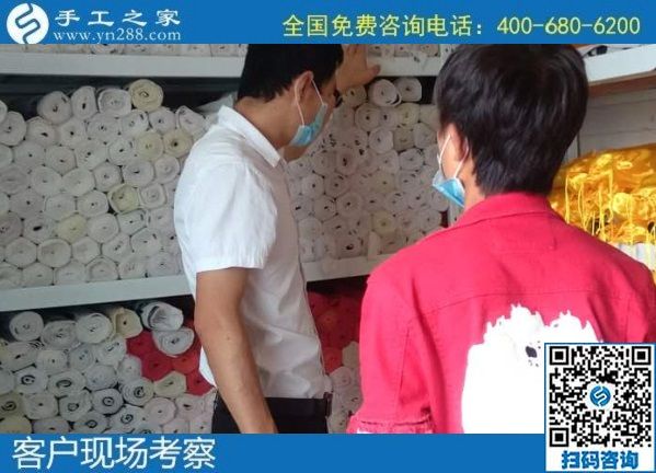 7月23日，可以帶回家做的手工活，大家選擇這里的勵志珠外發(fā)手工活是因為了解和信任，手工之家接待考察加工客戶剪影