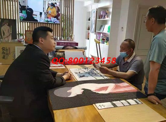 5月12日，正規(guī)供料的手工活，可以帶回家做的手工活就選這里的勵志珠珠繡，手工之家接待考察合作加工客戶剪影