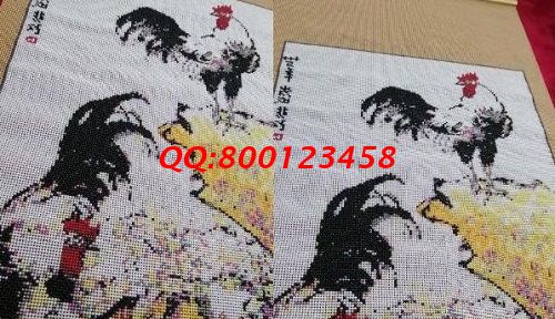 3月6日，手工活拿回家做，在家做手工活，選手工之家的珠繡手工串珠，圖為勵(lì)志珠珠繡成品細(xì)節(jié)實(shí)拍