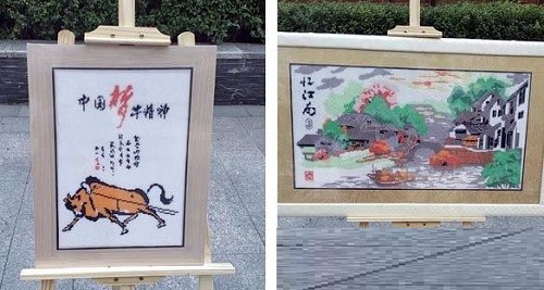 在家做珠繡串珠加工手工活，發(fā)揚(yáng)中華民族傳統(tǒng)文化(圖1)